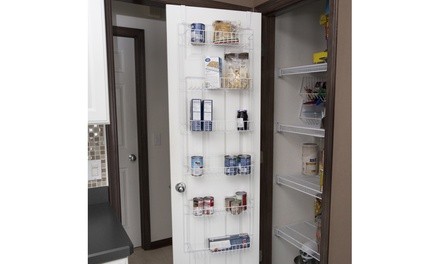 Over-the-Door Pantry and Bathroom Organizer with 6 Shelves