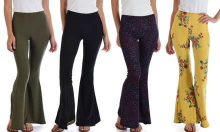 Lyss Loo Women's Stepping Out Flare Pants. Plus Sizes Available.