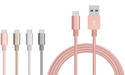 Trendy Tech 3-Ft. Braided Micro-USB Cable (1-, 2- or 3-Pack)