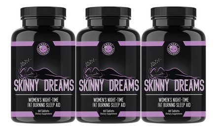 Skinny Dreams Women's Night-Time Melatonin Sleep Aid and Weight Loss Supplement (60-, 120-, or 180-Count)