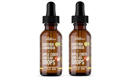 Apple Cider Vinegar with Garcinia Cambogia Drops (1- or 2-Pack)