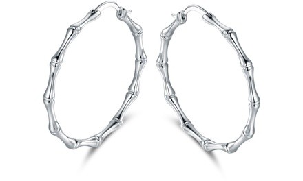 Bamboo Hoop Earrings by Sevil