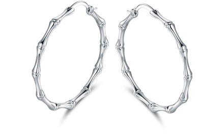 Bamboo Hoop Earrings by Sevil