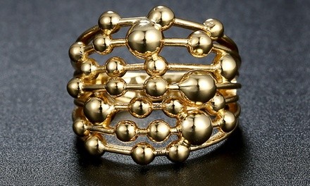 18K Gold Plated Stacked Ring by Euphir