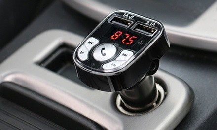 Armor All Bluetooth 2-in-1 FM Transmitter with Car Charger and 2 USB Ports