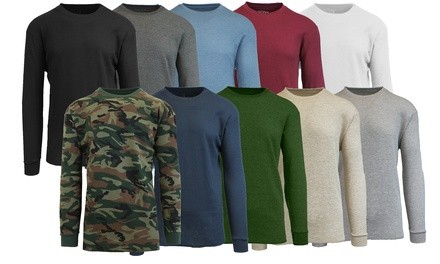 Men's Waffle Knit Thermal Shirt Set (4-Pack)