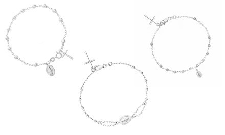 Nina & Grace Rosary Bracelets in Italian Sterling Silver