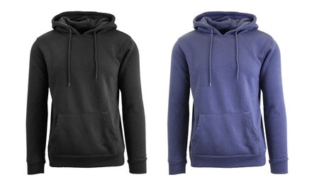 Men's Fleece-Lined Pullover Hoodie (2-Pack)