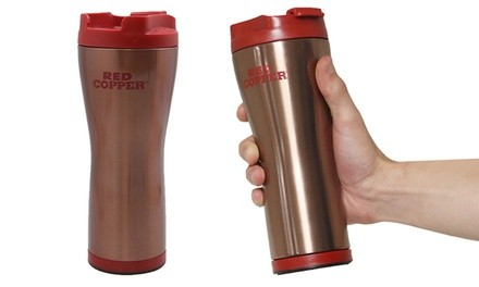 Red Copper Insulated Mug with Ceramic Lining 