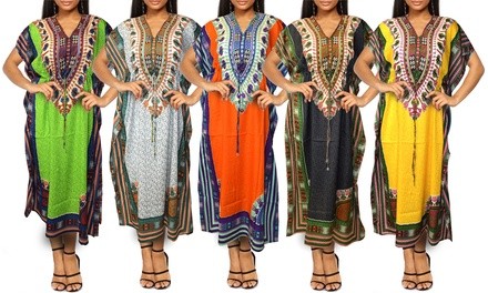 Women's One-Size Lightweight Dashiki Dress