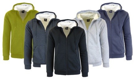 Men's Slim-Fit Fleece Lined Sherpa Hoodie