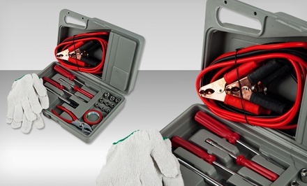 Roadside Emergency Tool-and-Auto Kit (30-Piece)