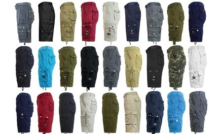 Galaxy by Harvic Men's Slim-Fit Belted Cargo Shorts Mystery Deal