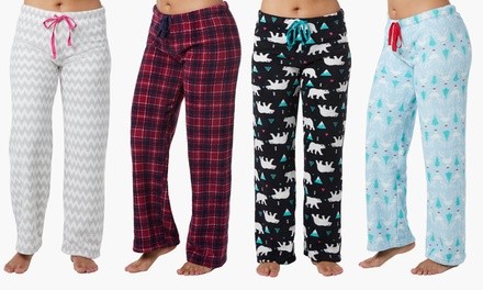 Women's Plush Pajama Pants (4-Pack) (Size L)