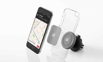 LAX Gadgets Premium Magnetic Air Vent Car Mount Cell Phone Holder (1- or 2-Pack)