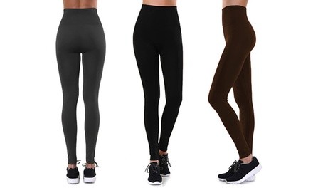 Women's Premium Fleece-Lined Leggings (1- or 3-Pack)