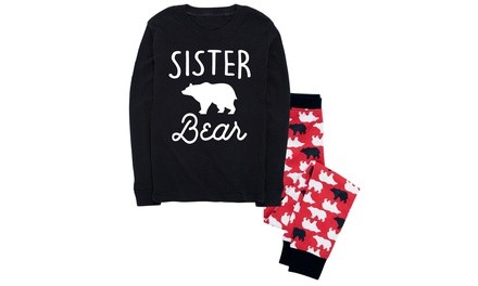 Brother Bear and Sister Bear Children Pajama Sets in Bear Prints (Size 2T)