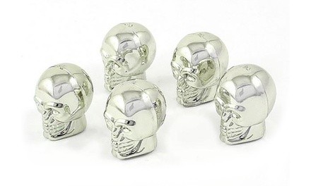 Shiny Skull Tire-Valve Covers (Set of 5)