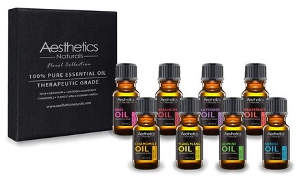 Therapeutic-Grade Aromatherapy Floral Collection Essential Oils (8-Pack)