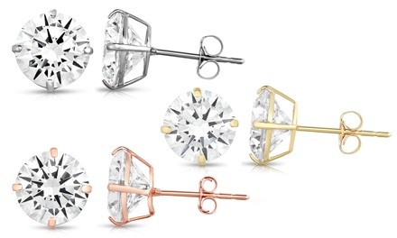 4.00 CTTW Crystal Round Cut Studs made with Swarovski Elements by Mina Bloom