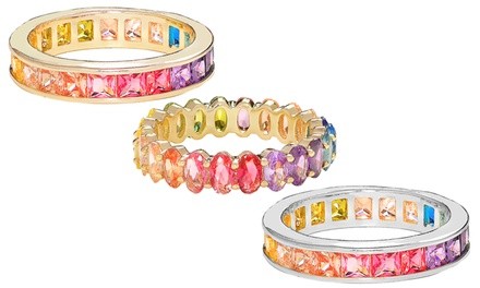 Crystal Rainbow Eternity Bands by Elements of Love