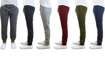 2-Pack Men's Slim-Fit Fleece Jogger Sweatpants (S-2XL)