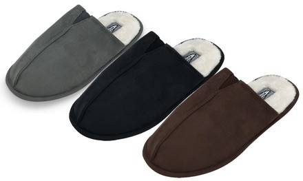 Men's Fur-Lined Memory Foam Slippers