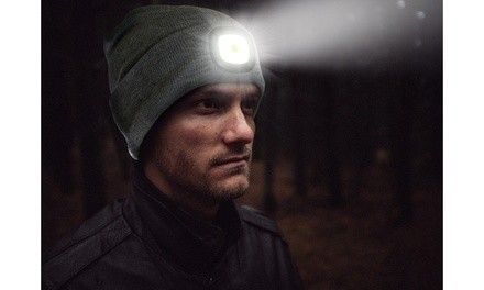 Unisex Beanie with High-Intensity Rechargeable Light