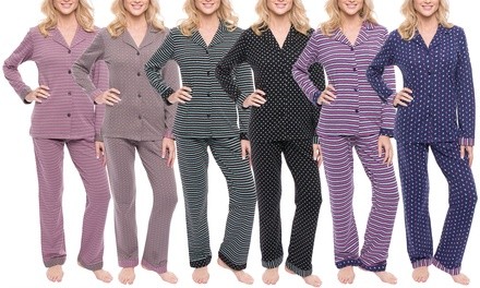 Noble Mount Double-Layer Knit Jersey Pajama Set (2-Piece)