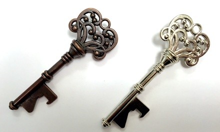 Old-Fashioned Key Bottle Opener Keychain