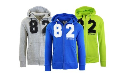 Men's Fleece Zip-Up Hoodie with Thermal-Lined Hood