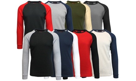 Galaxy By Harvic Men's Long-Sleeve Raglan Thermal Shirt (3-Pack)