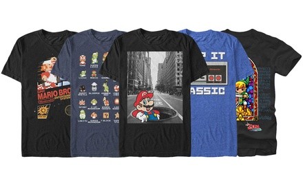 Classic Nintendo Men's T-Shirt. Extended Sizes Available.