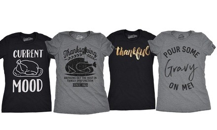 Women's Thanksgiving-Themed T-Shirt