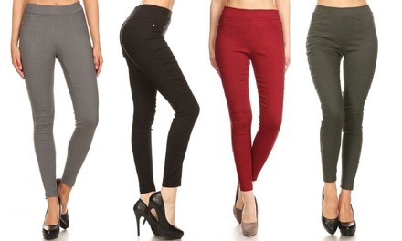 Women's High-Waist Pull-On Stretch Skinny Jeggings