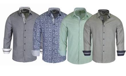 Monza Men's Modern-Fit Shirt. Multiple Styles Available