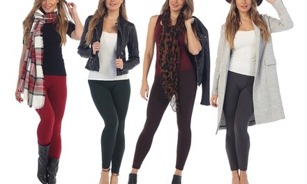 Women's Premium Fleece Leggings. Plus Sizes Available. (2-Pack)